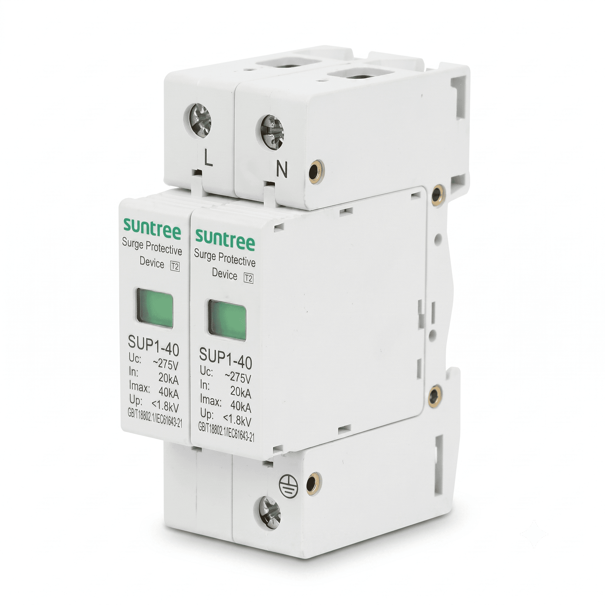 DSP-Protector sobre tensión 275 AC 20-40kA 2P |Suntree