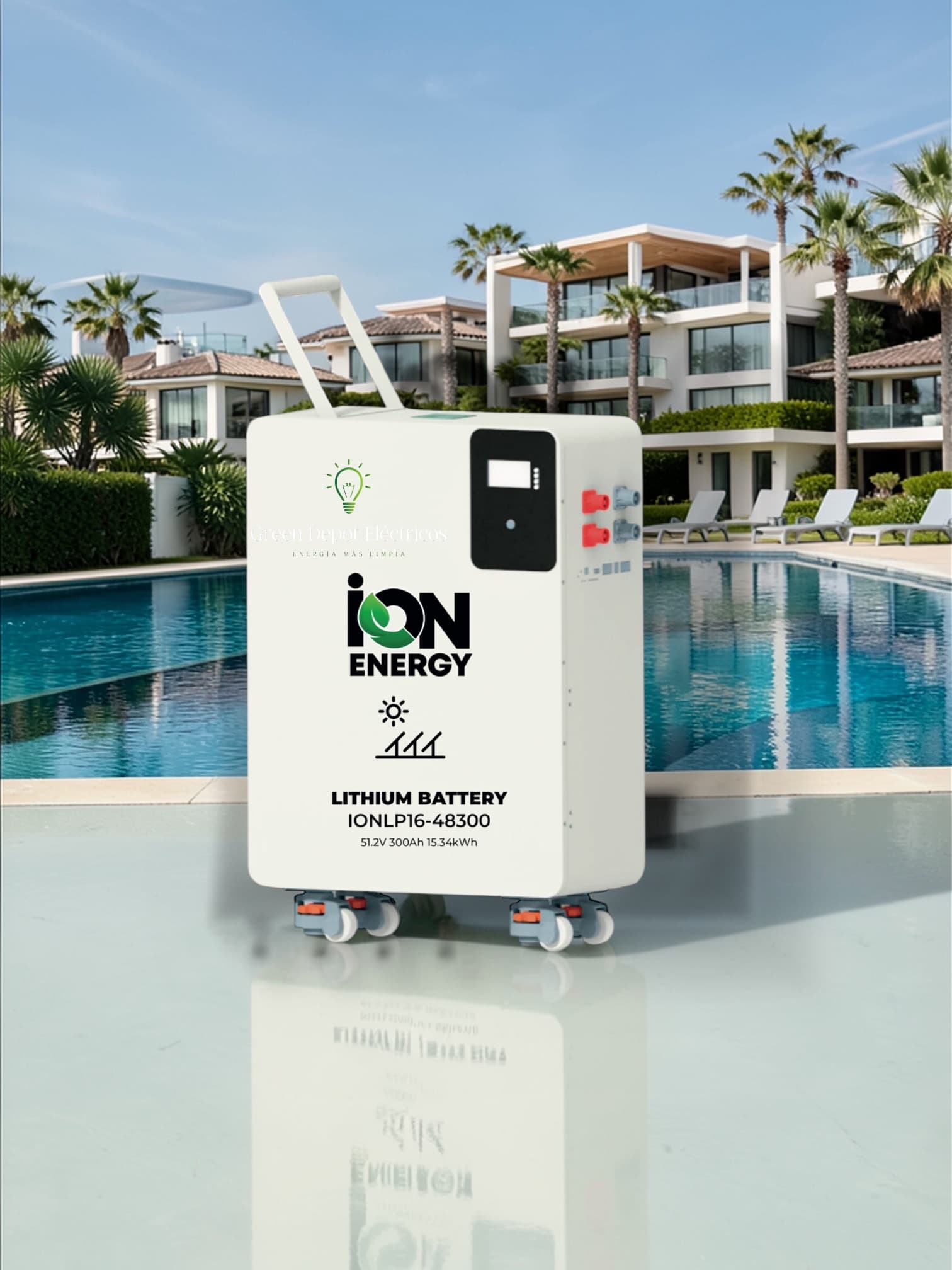 Batería de Litio LiFePO4 ION 15.36kWh 48V 300Ah | LP16-48300 Alta Capacidad