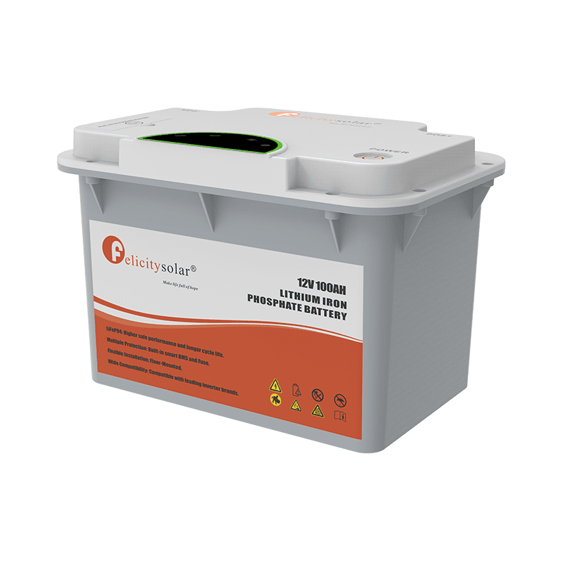 FLA 12100 Batería de Litio LiFePO4 Felicity Solar 12V 100Ah 1.25kWh