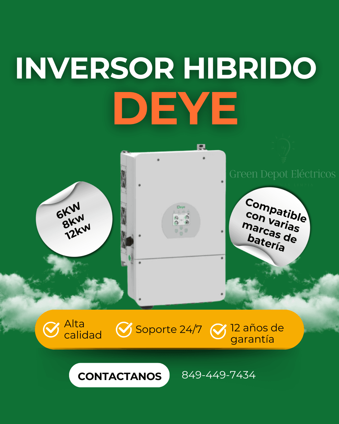 ⚡ Inversor Híbrido DEYE SUN-10K-SG02LP1-US (10kW) | Split Phase 120/240V ⚡