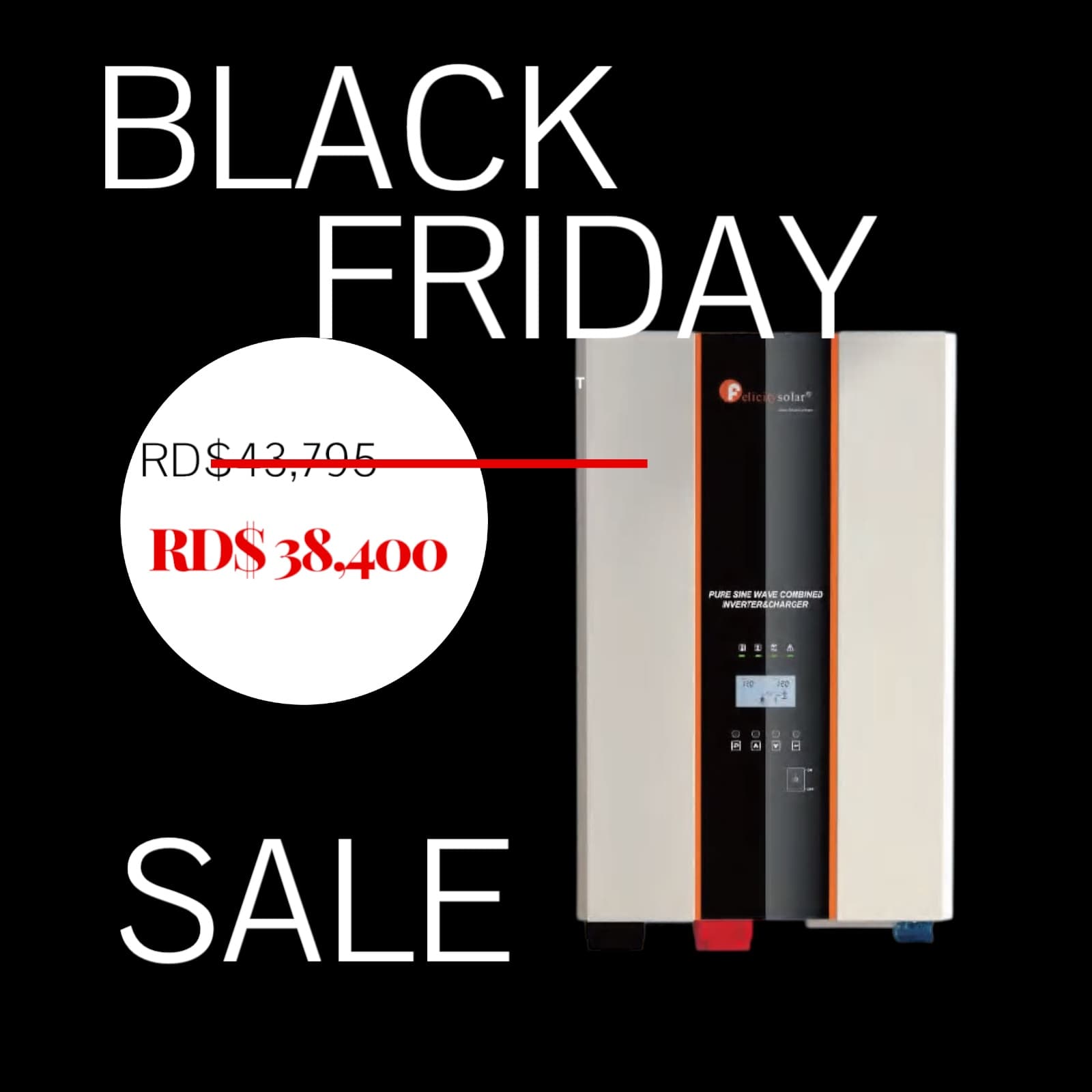 ⚡ Inversor Solar Felicity IVPA 3525 (3.5 kVA) 24V | MPPT 80A y Onda Pura ✨