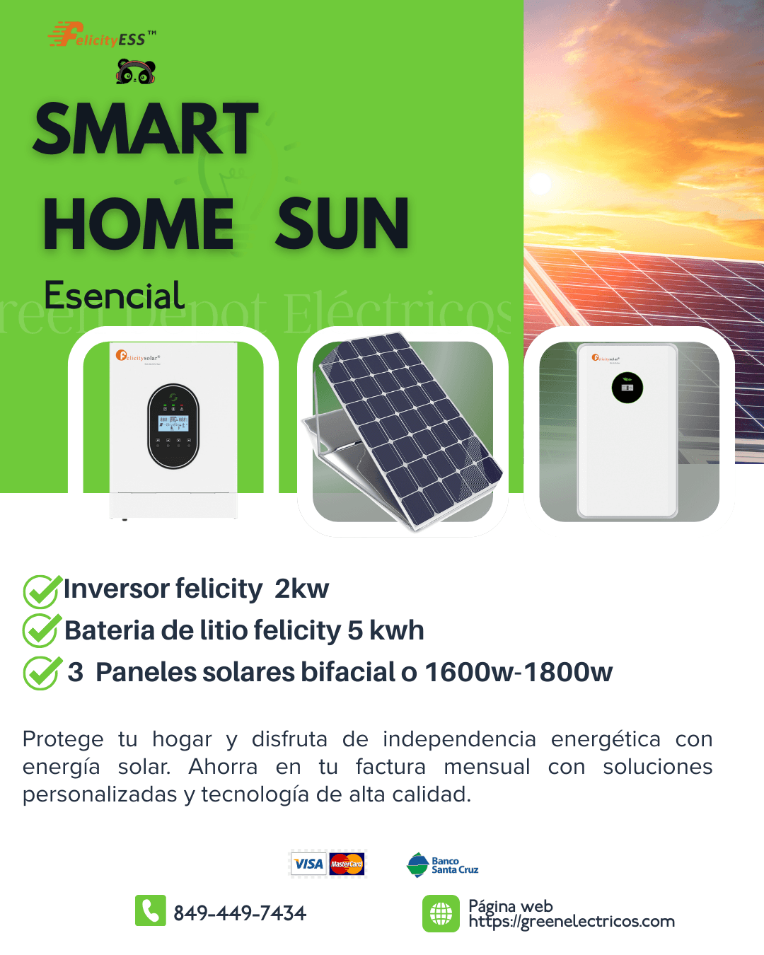 Kit Esencial Paneles Solares Felicity 2k-Potencia y Autonomía