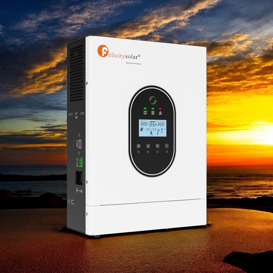 Inversor Solar 1kw- 12vdc-Híbrido Onda Pura felicitysolar-60A-mppt